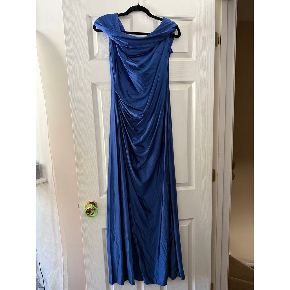 Blue Fitted Dress By OYS Size Large NWOT